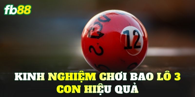 Kinh nghiệm chơi bao lô 3 con hiệu quả
