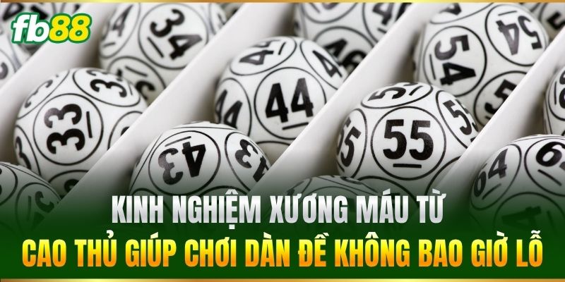 Kinh nghiệm xương máu từ cao thủ giúp chơi Dàn Đề không bao giờ lỗ